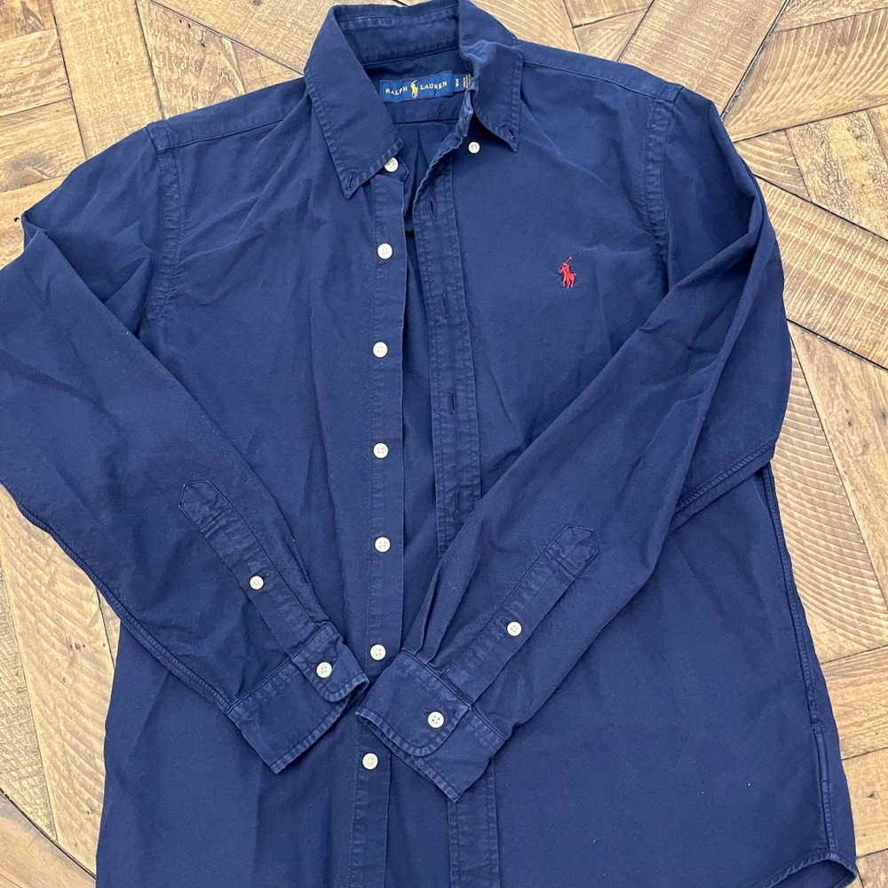 Men’s Small Navy Blue Button Down Polo